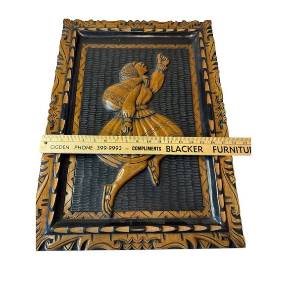 Vintage Relief Wood Carved Gallery Wall Art Picture Panel Social Justice Freedom - Picture 3 of 5